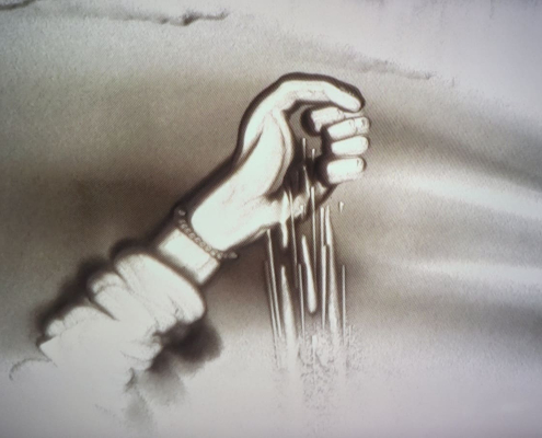 zandtekenaar verhaal zand